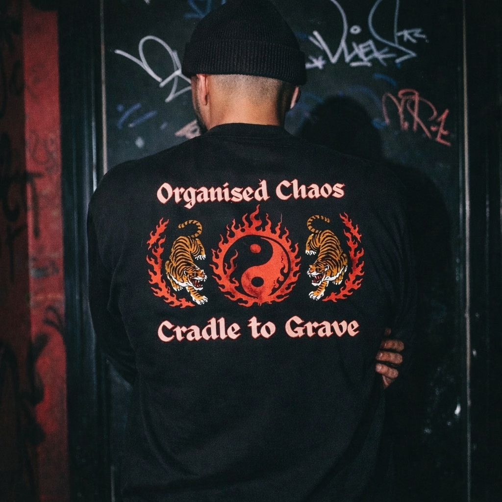 Organised chaos Loose fit Tee - Black
