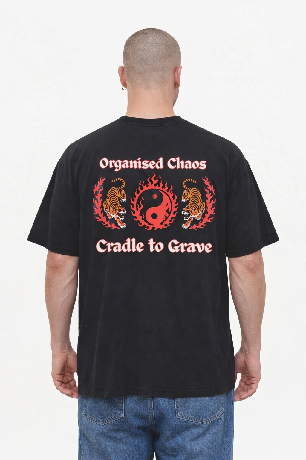 Organised chaos Loose fit Tee - Black