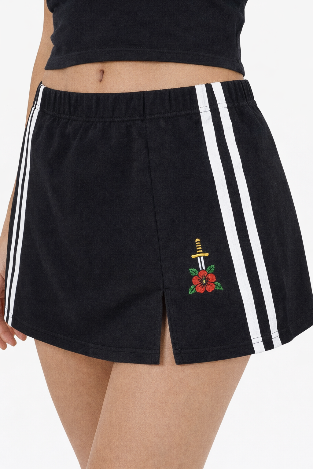 Hibiscus Dagger - Womens skirt - Black